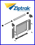 ziptrak blind in blue